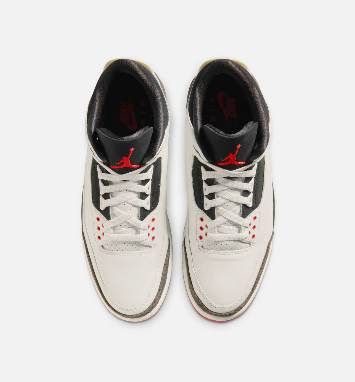 Air Jordan 3 Retro Sail & University Red Men's Shoes - Sail/Black/University Red/Pale Ivory
