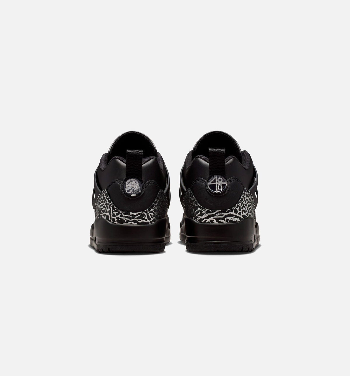 Spizike Low Black & Metallic Silver Men's Basketball Shoes