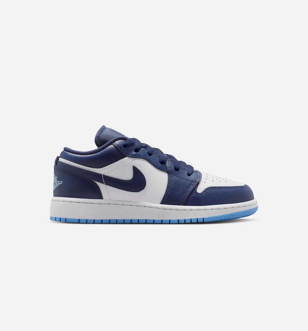 Air Jordan 1 Low Grade School Shoes - Midnight Navy/University Blue/White
