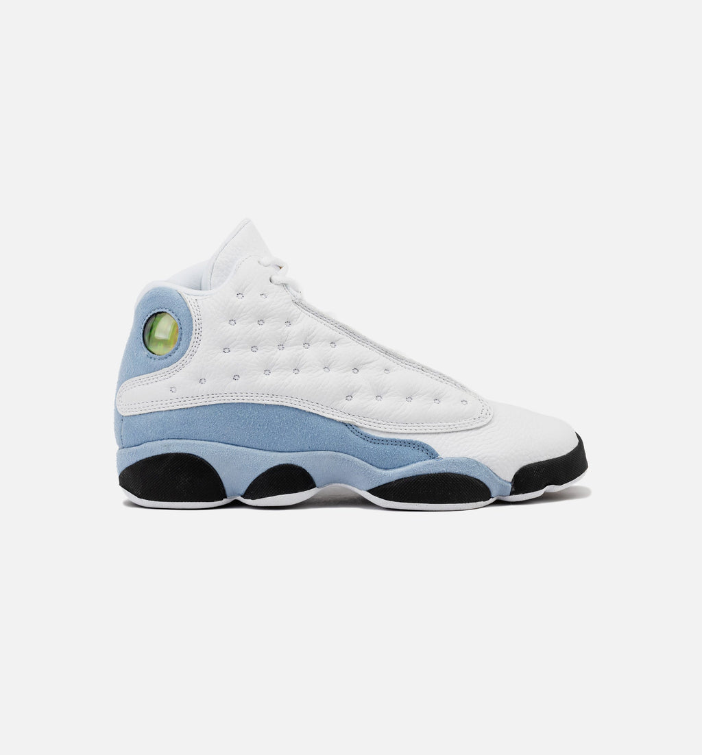 Air Jordan 13 Retro Blue Grey Grade School Shoes - White/Blue Grey/Black/Yellow Ochre