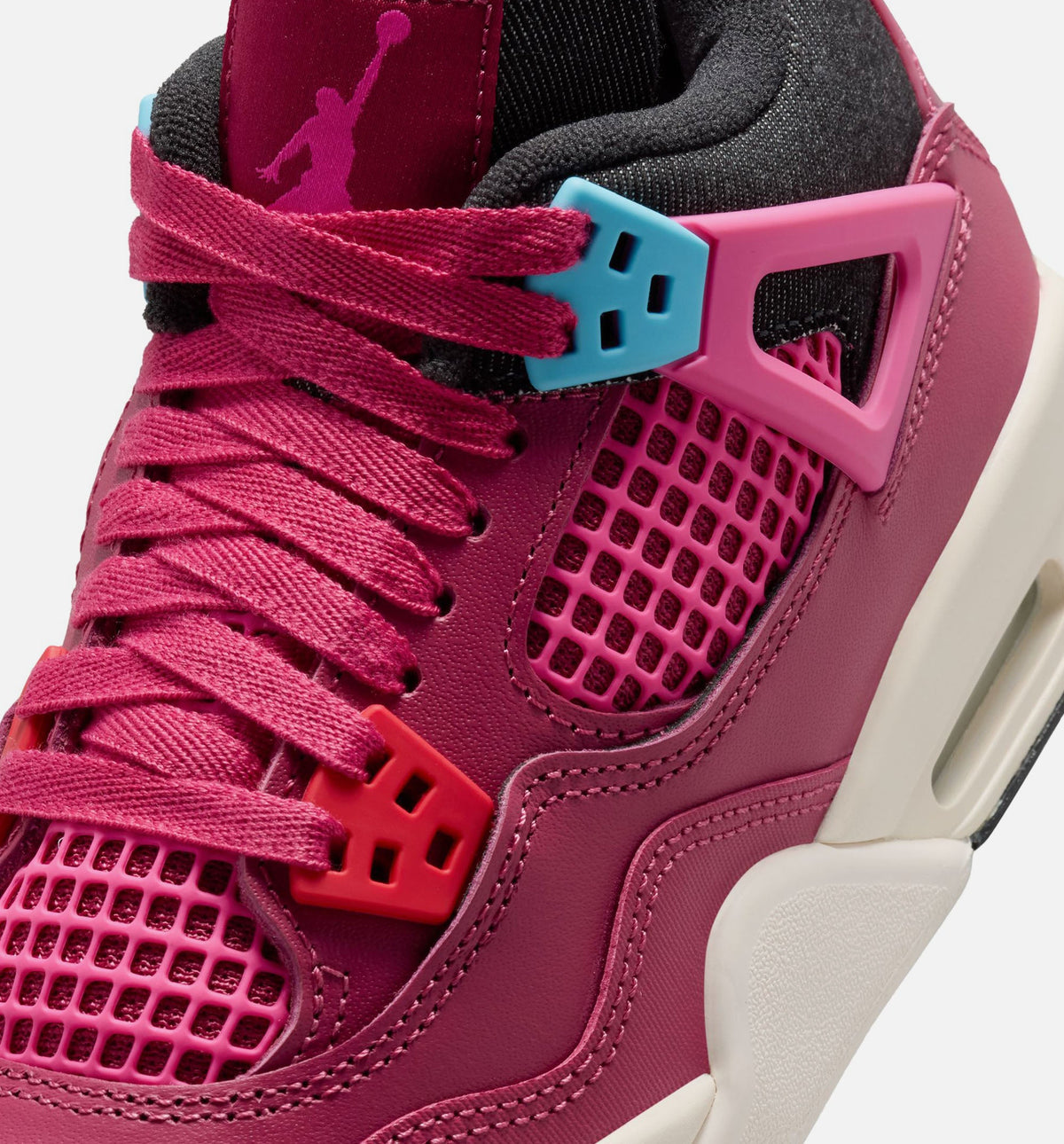 Air Jordan 4 Retro She's A Star Grade School Shoes - Sweet Beet/Desert Pink/Off Noir/Chalk
