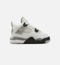 Air Jordan 4 Retro White Cement Infant & Toddler Shoes - Summit White/Fire Red/Cement Grey/Black