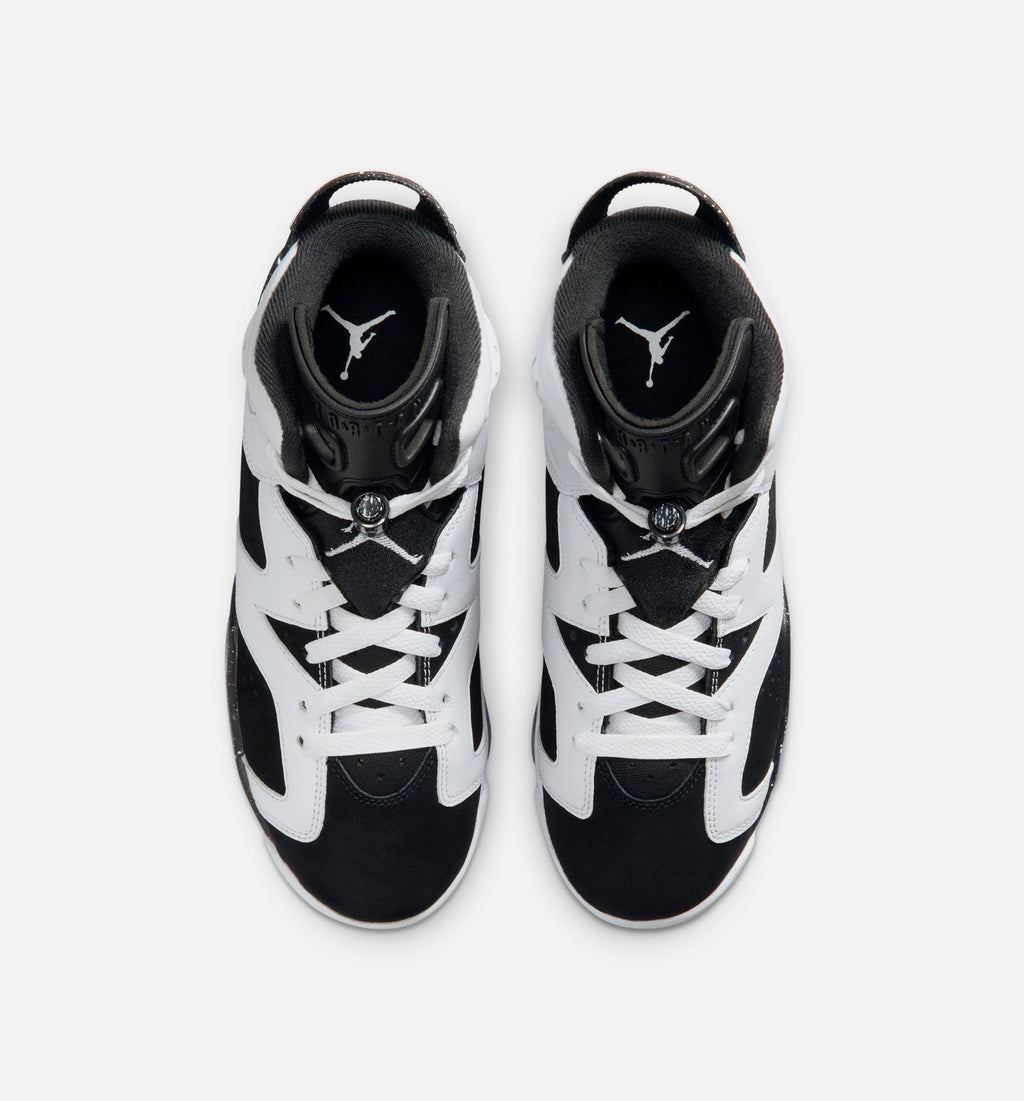 Air Jordan 6 Retro Black and White Grade School Shoes - Black/White