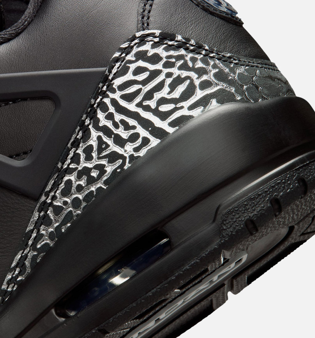 Spizike Low Black & Metallic Silver Men's Basketball Shoes