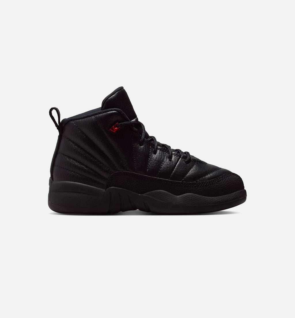 Air Jordan 12 Retro Bloodline Preschool Shoes - Black/Varsity Red