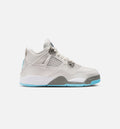 Air Jordan 4 Retro Blue Chill Preschool Shoes - Photon Dust/Blue Chill