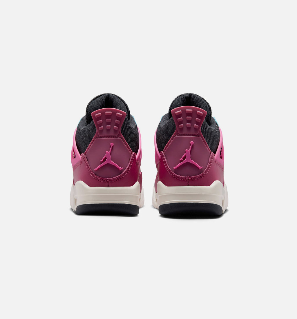 Air Jordan 4 Retro She's A Star Grade School Shoes - Sweet Beet/Desert Pink/Off Noir/Chalk