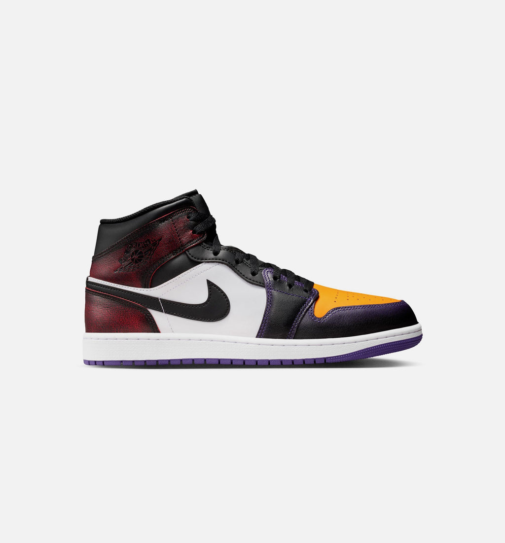 Air Jordan 1 Mid SE Men's Shoes - True Red/White/Court Purple/Black