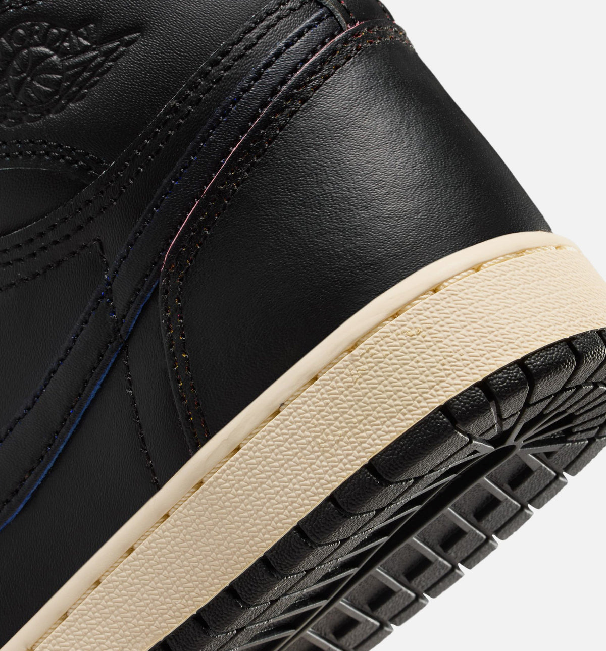 Air Jordan 1 Retro High OG Grade School Shoes - Black/Black/Muslin