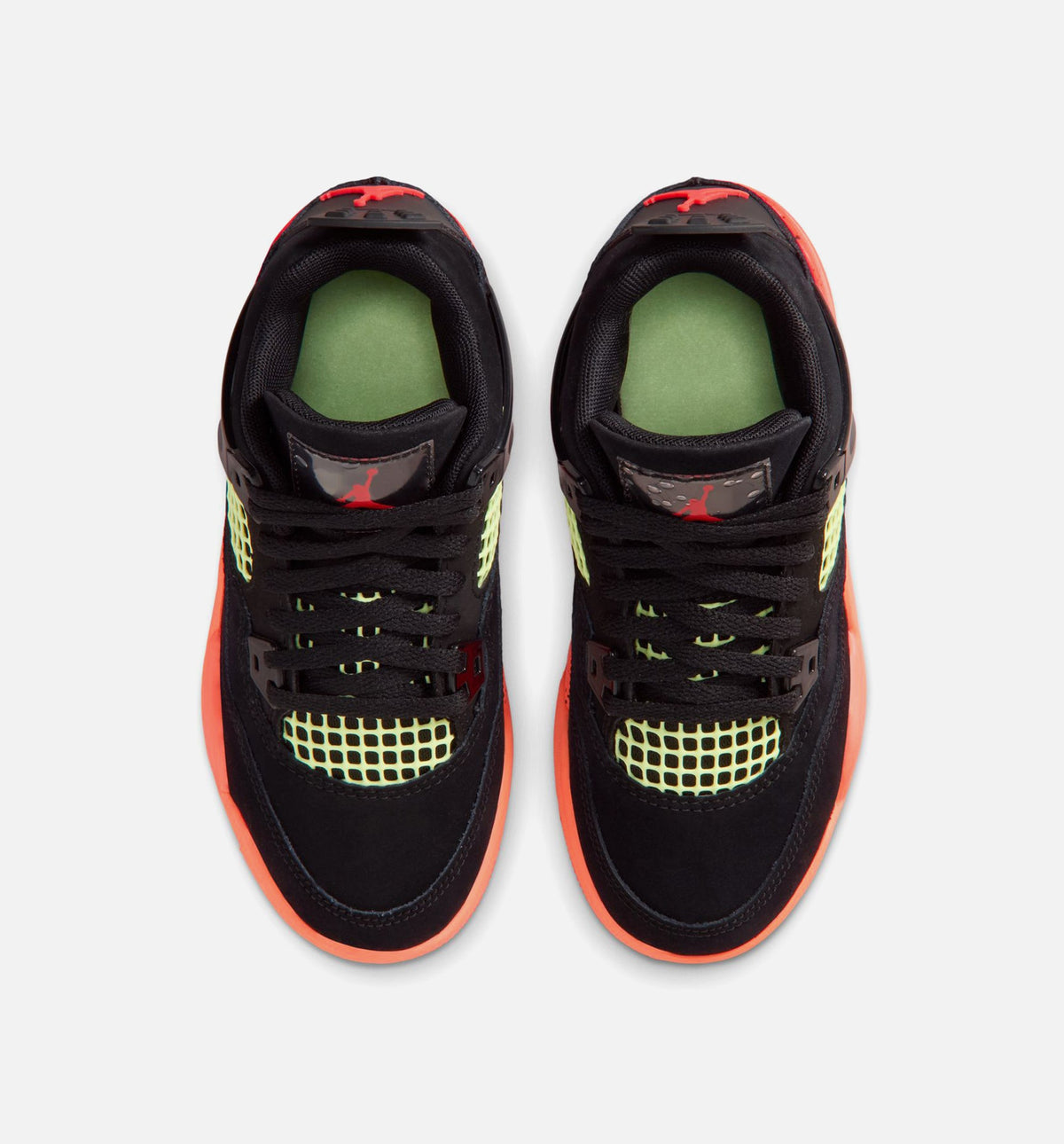 Air Jordan 4 Retro Black Infrared 23 Preschool Shoes - Black/Infrared 23/Bright Mango