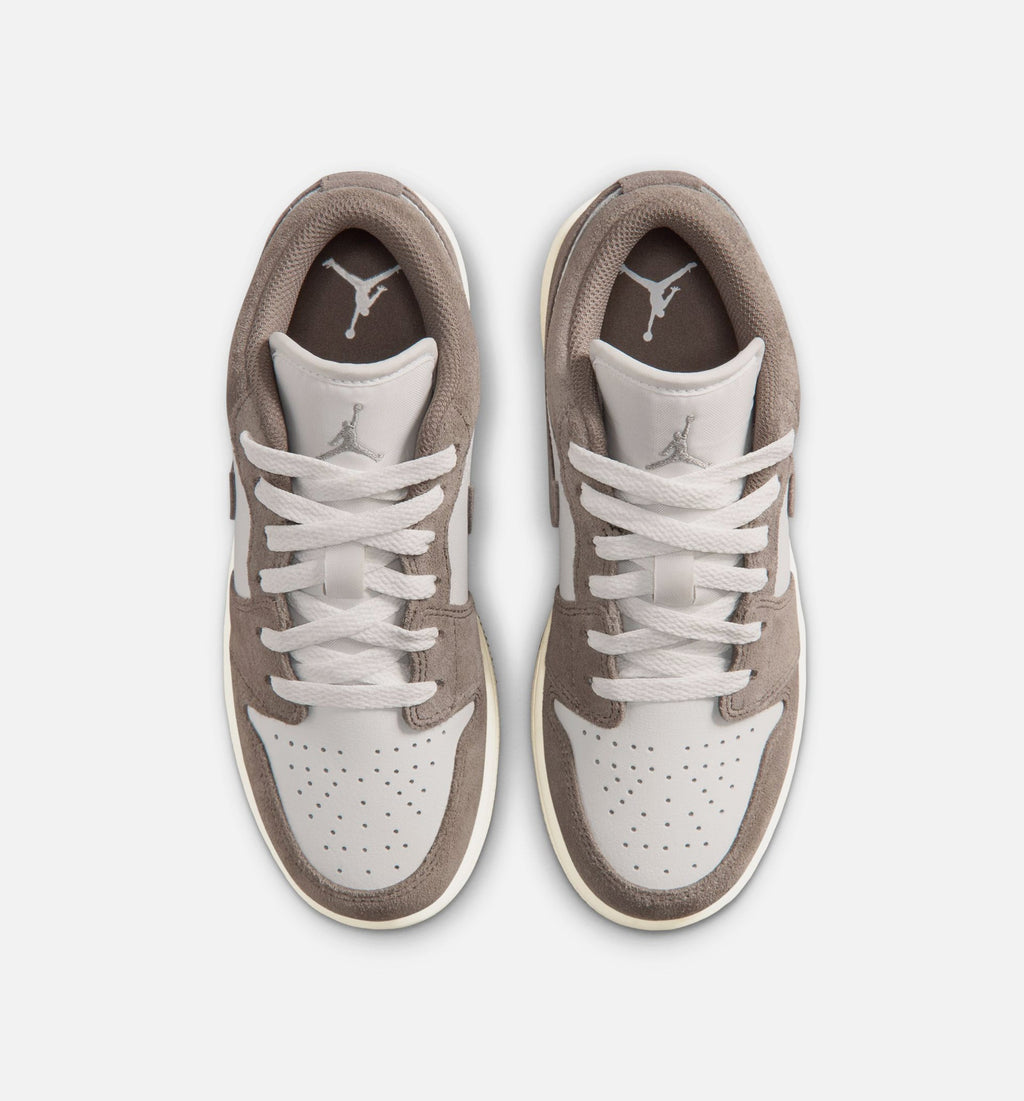 Air Jordan 1 Low Grade School Shoes - Olive Grey/Enigma Stone/Summit White