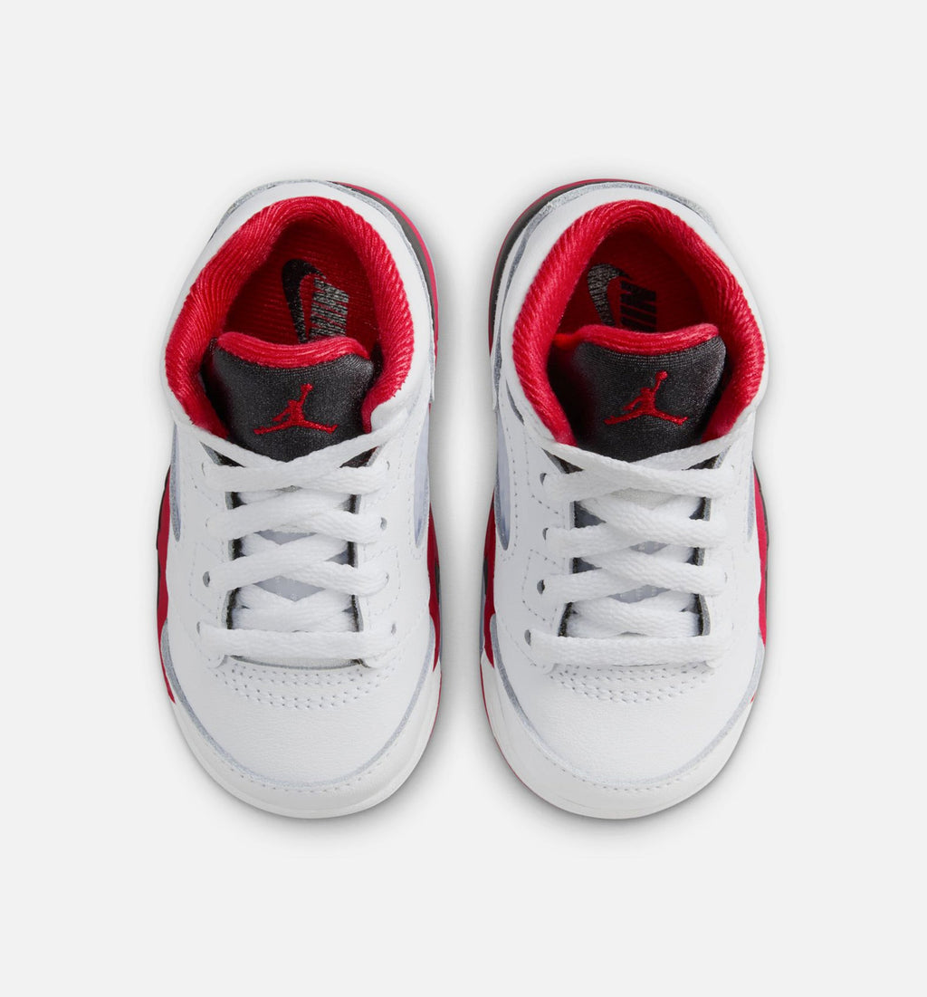 Air Jordan 5 Retro Fire Red Infant & Toddler Shoes - Fire Red/White