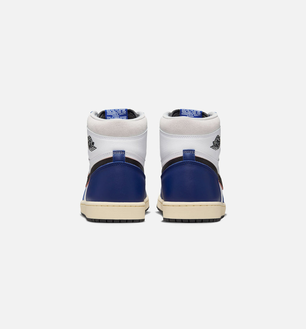 Air Jordan 1 Retro High OG Rare Air Men's Shoes - White/Black/Neutral Grey/Deep Royal Blue