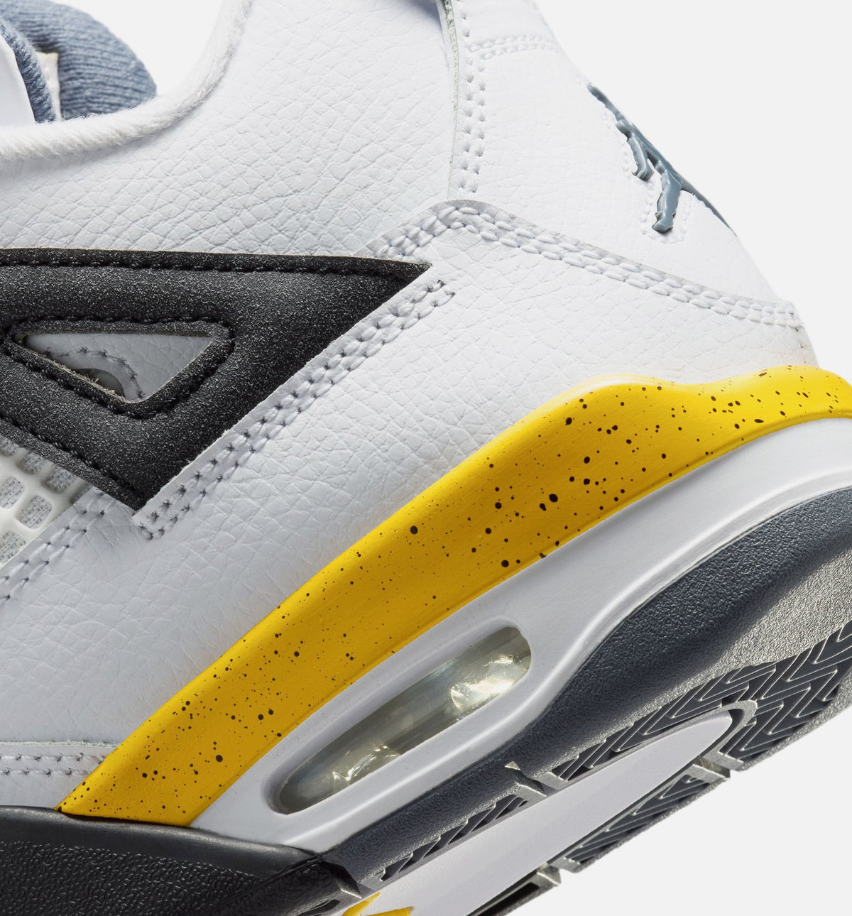 Air Jordan 4 Retro Rare Air Tour Yellow Grade School Shoes - White/Dark Blue Grey/Black/Tour Yellow