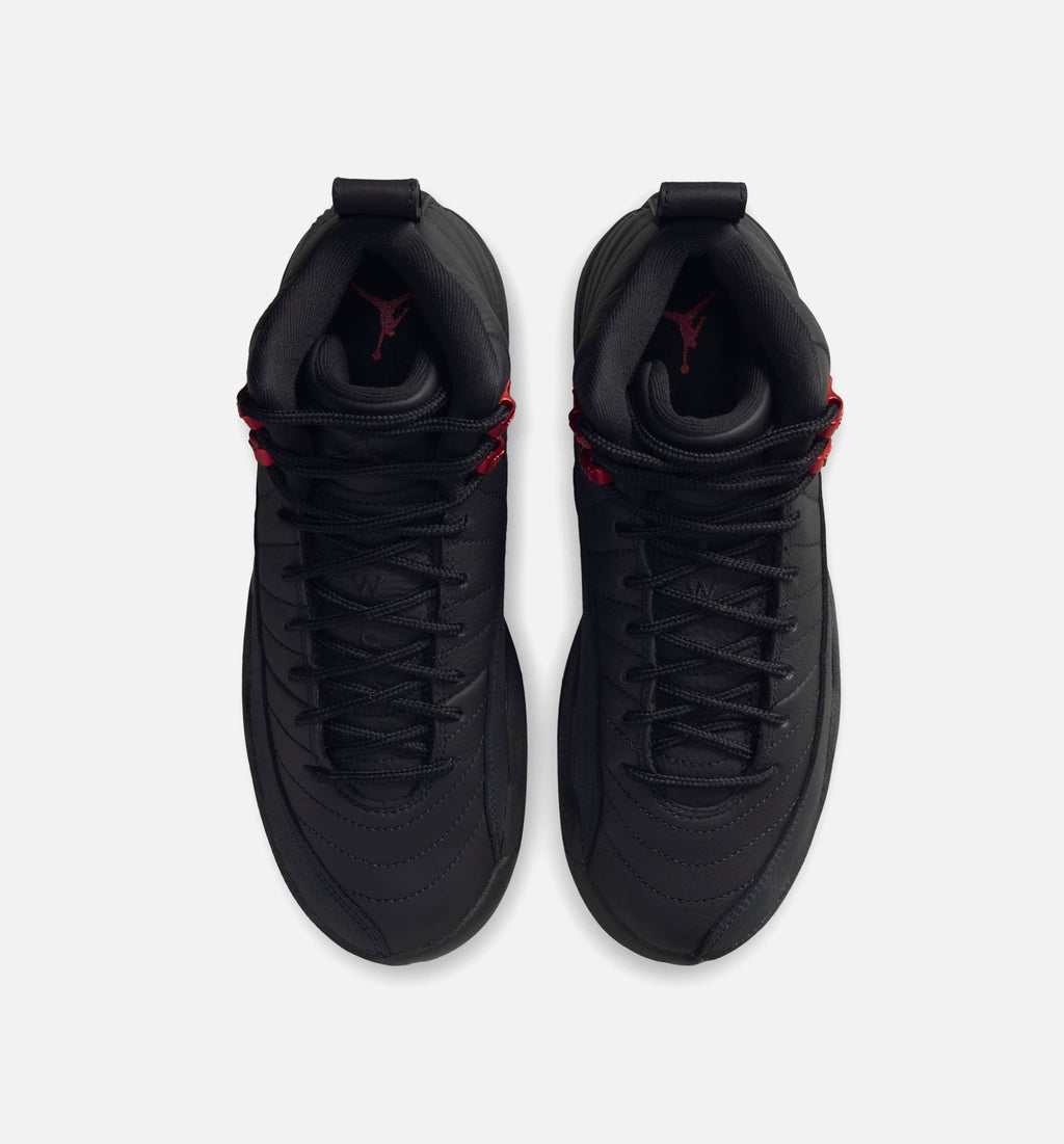 Air Jordan 12 Retro Bloodline Grade School Shoes - Black/Varsity Red