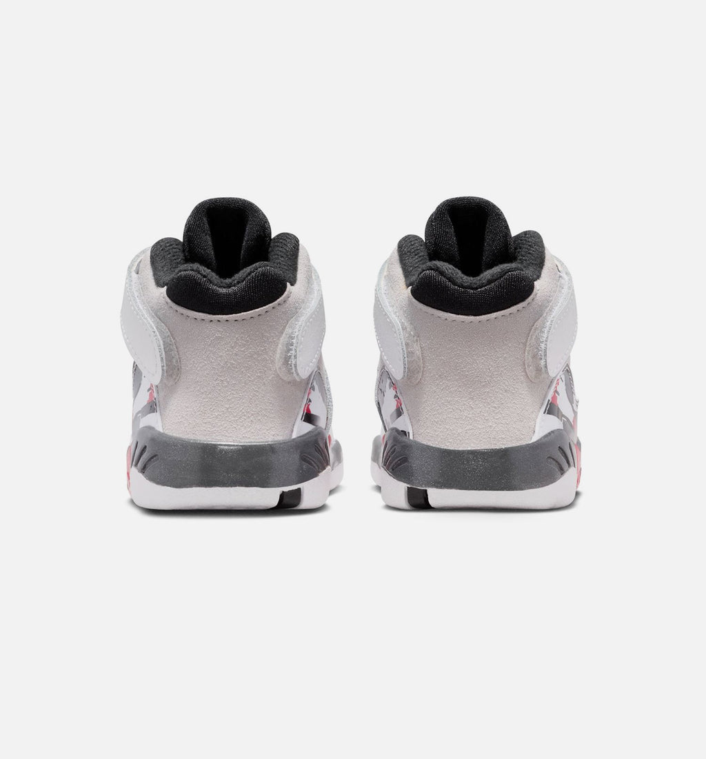Air Jordan 8 Retro White and True Red Infant & Toddler Shoes - White/Black/True Red
