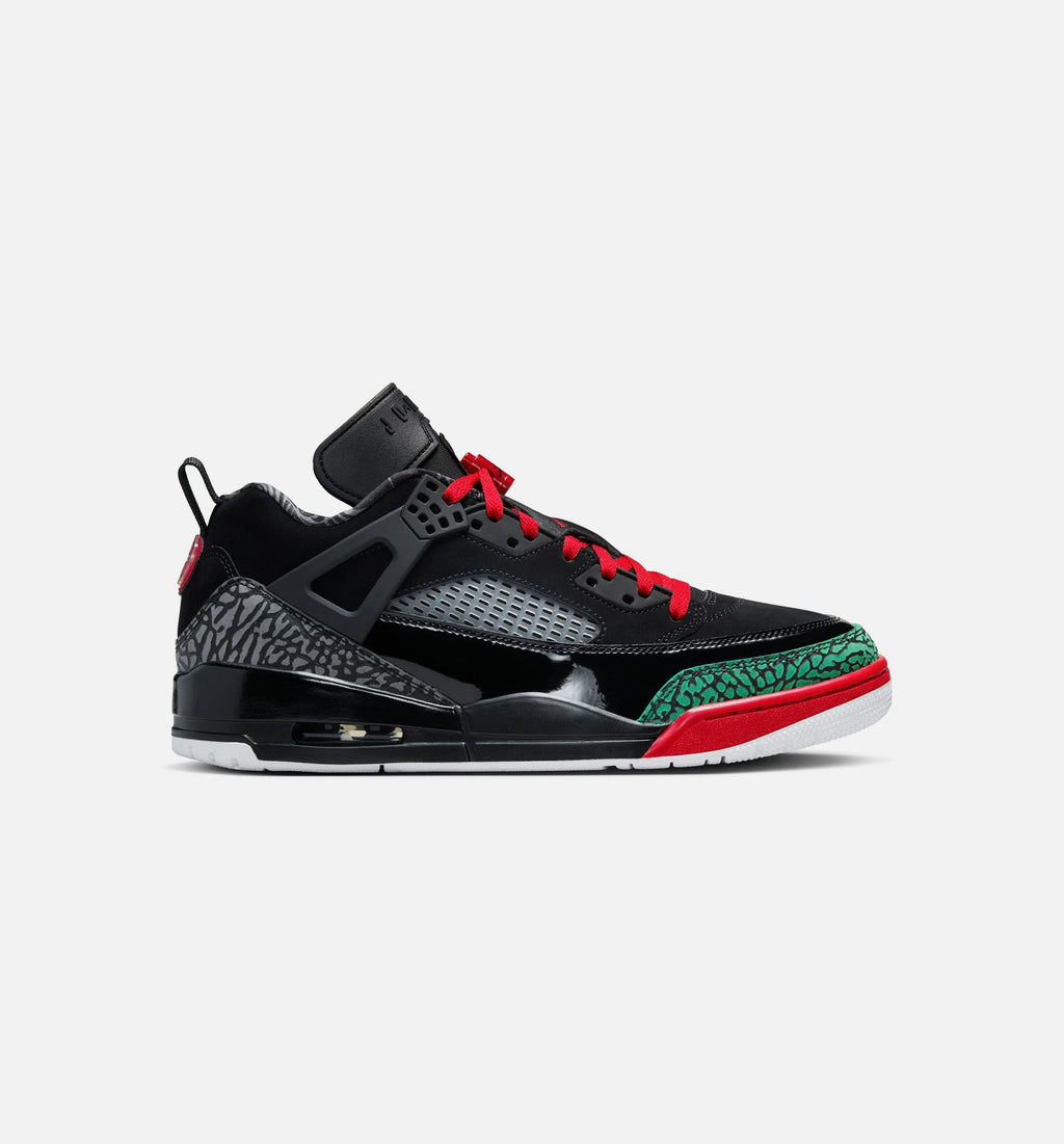 Spizike Low Black & Classic Green Men's Shoes - Black/Classic Green/White/Varsity Red