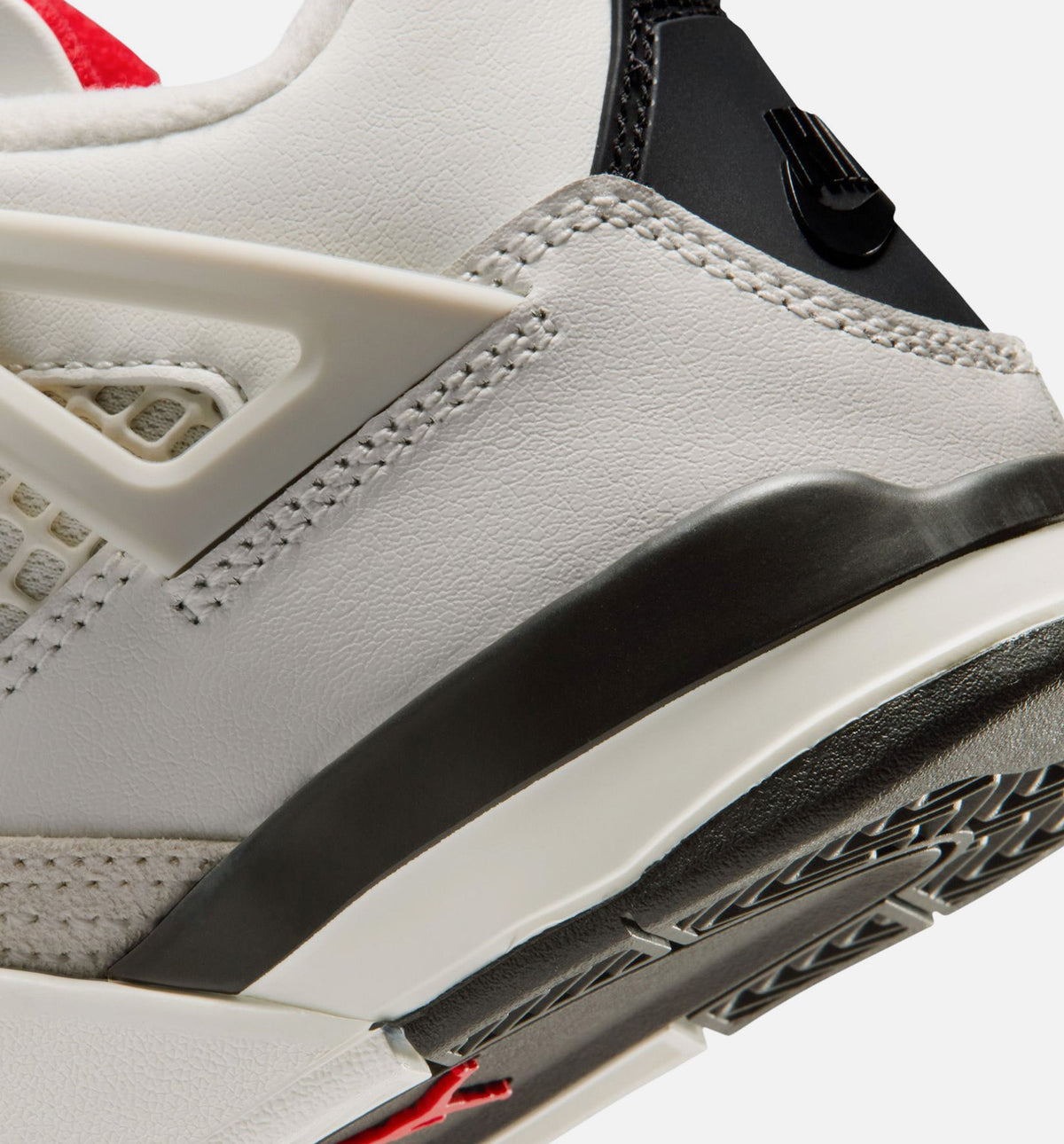 Air Jordan 4 Retro Flight Club Preschool Shoes - Sail/Black/University Red