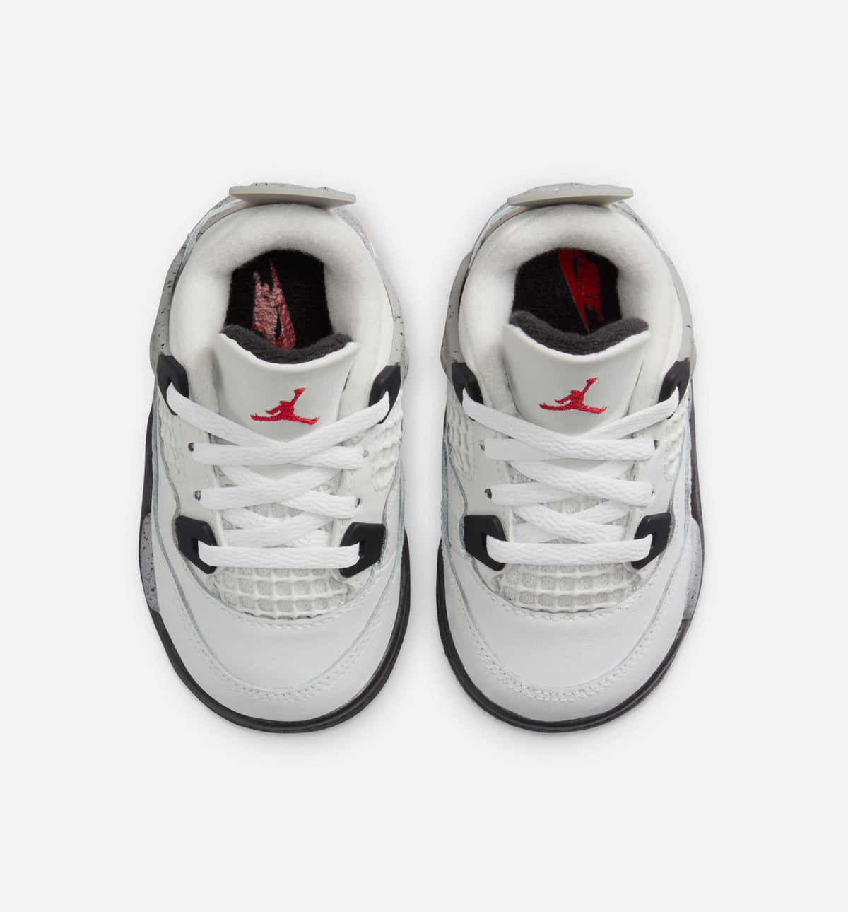 Air Jordan 4 Retro White Cement Infant & Toddler Shoes - Summit White/Fire Red/Cement Grey/Black