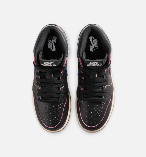 Air Jordan 1 Retro High OG Grade School Shoes - Black/Black/Muslin