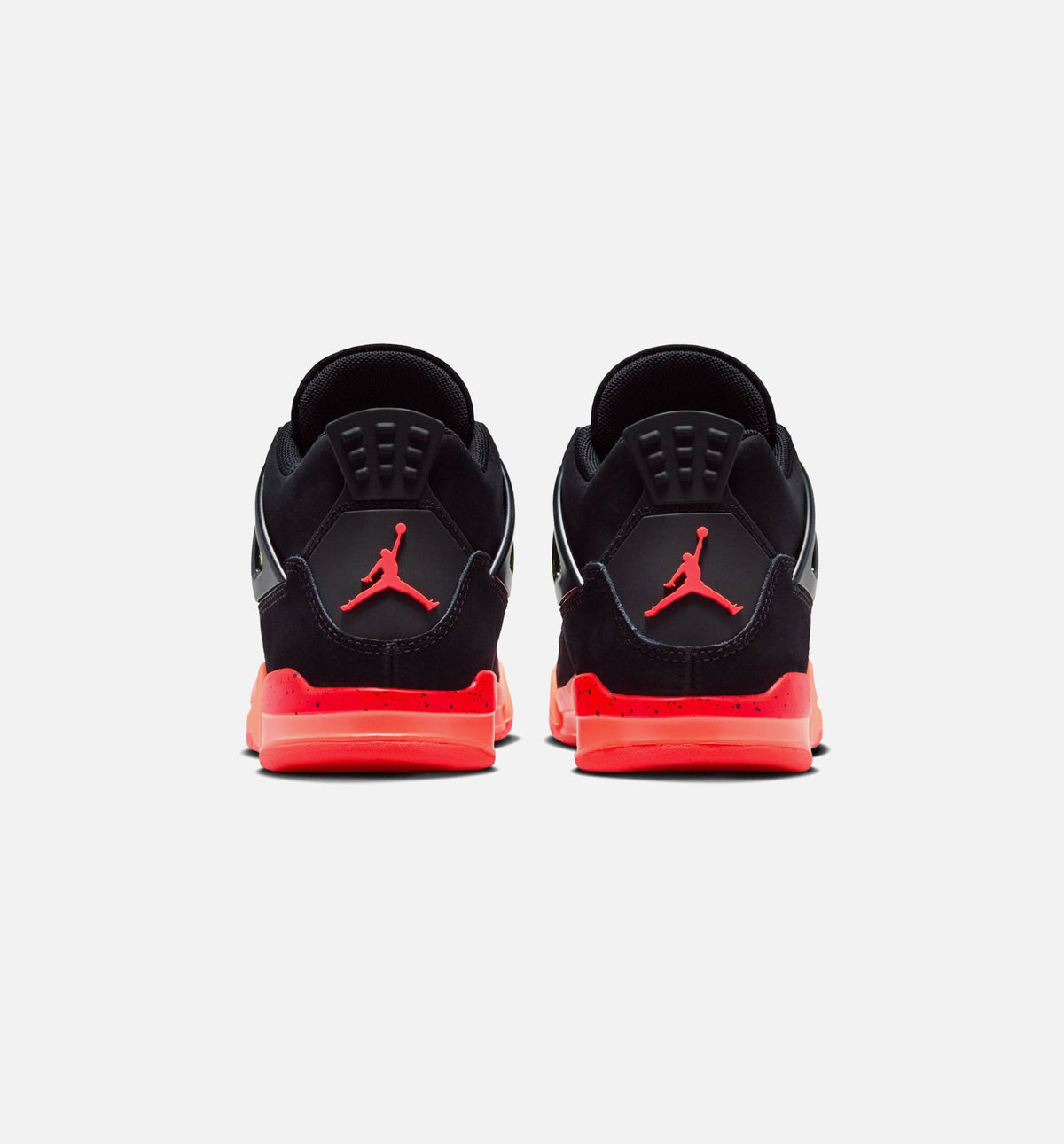 Air Jordan 4 Retro Black Infrared 23 Preschool Shoes - Black/Infrared 23/Bright Mango