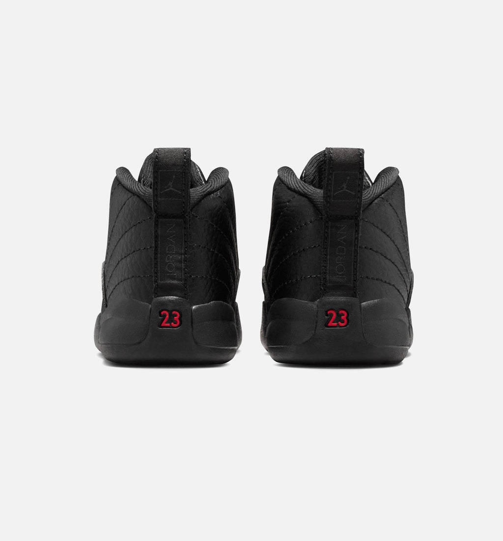 Air Jordan 12 Retro Bloodline Infant & Toddler Shoes - Black/Varsity Red