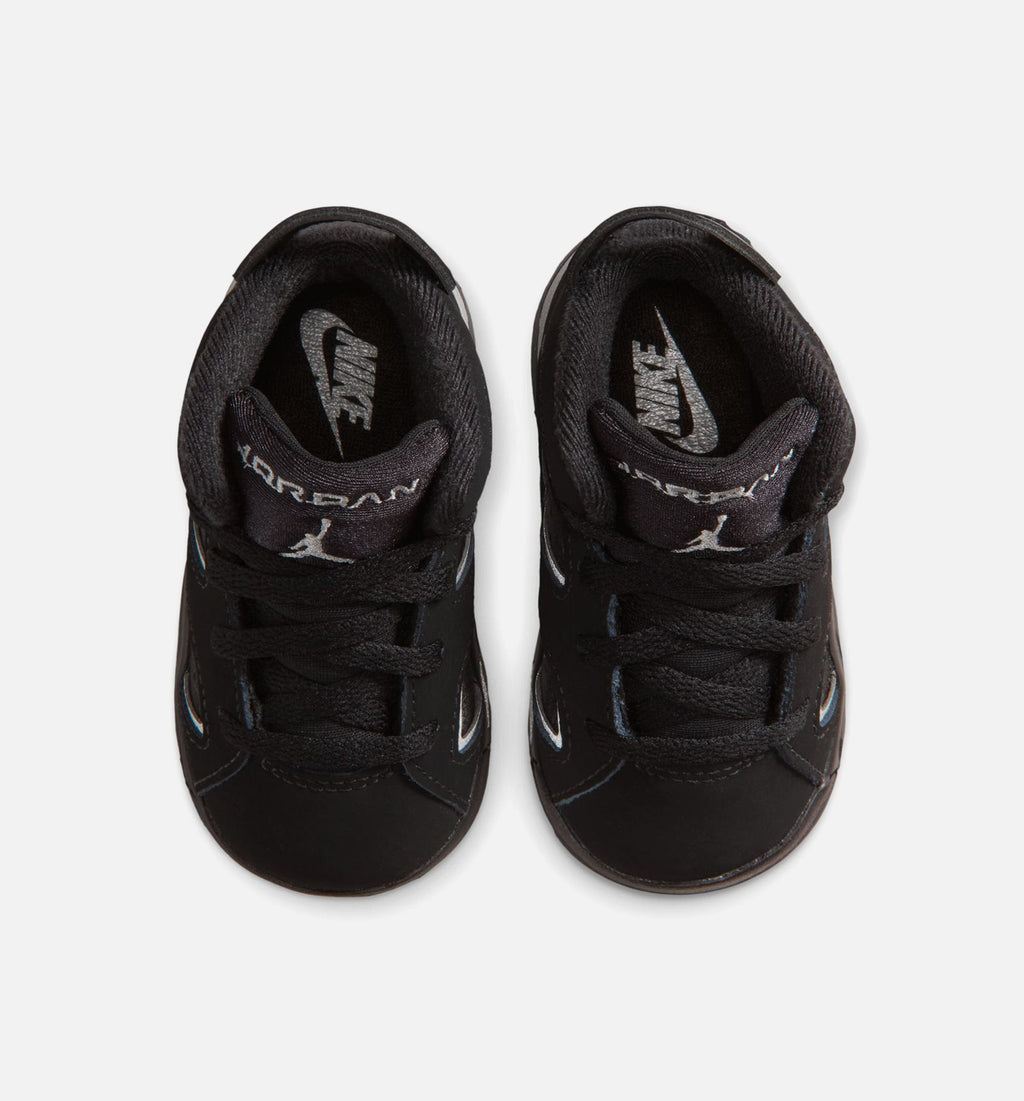 Air Jordan 6 Cap & Gown Infant & Toddler Shoes - Black/Reflective Silver