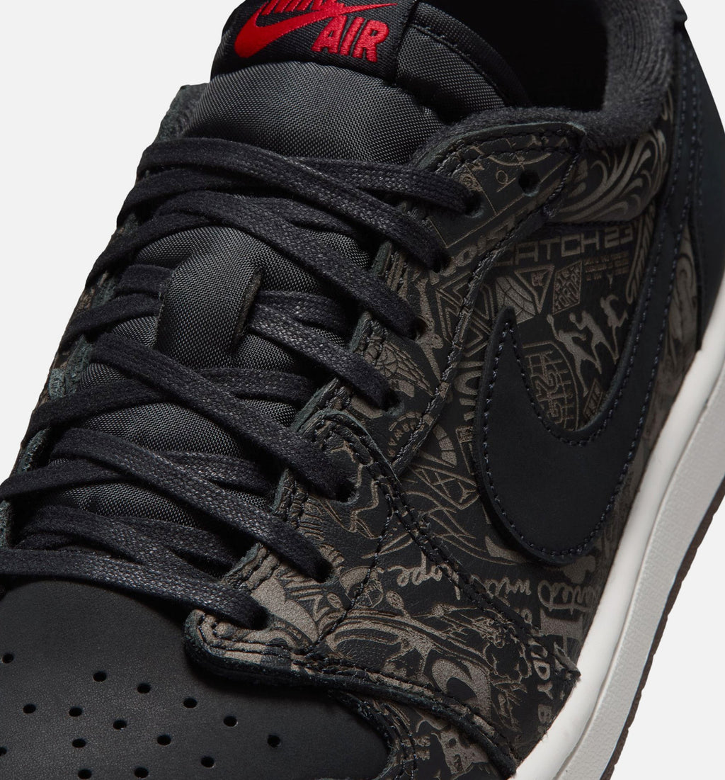 Air Jordan 1 Retro Low OG Laser Black & Varsity Red Men's Shoes - Black/Varsity Red/Summit White