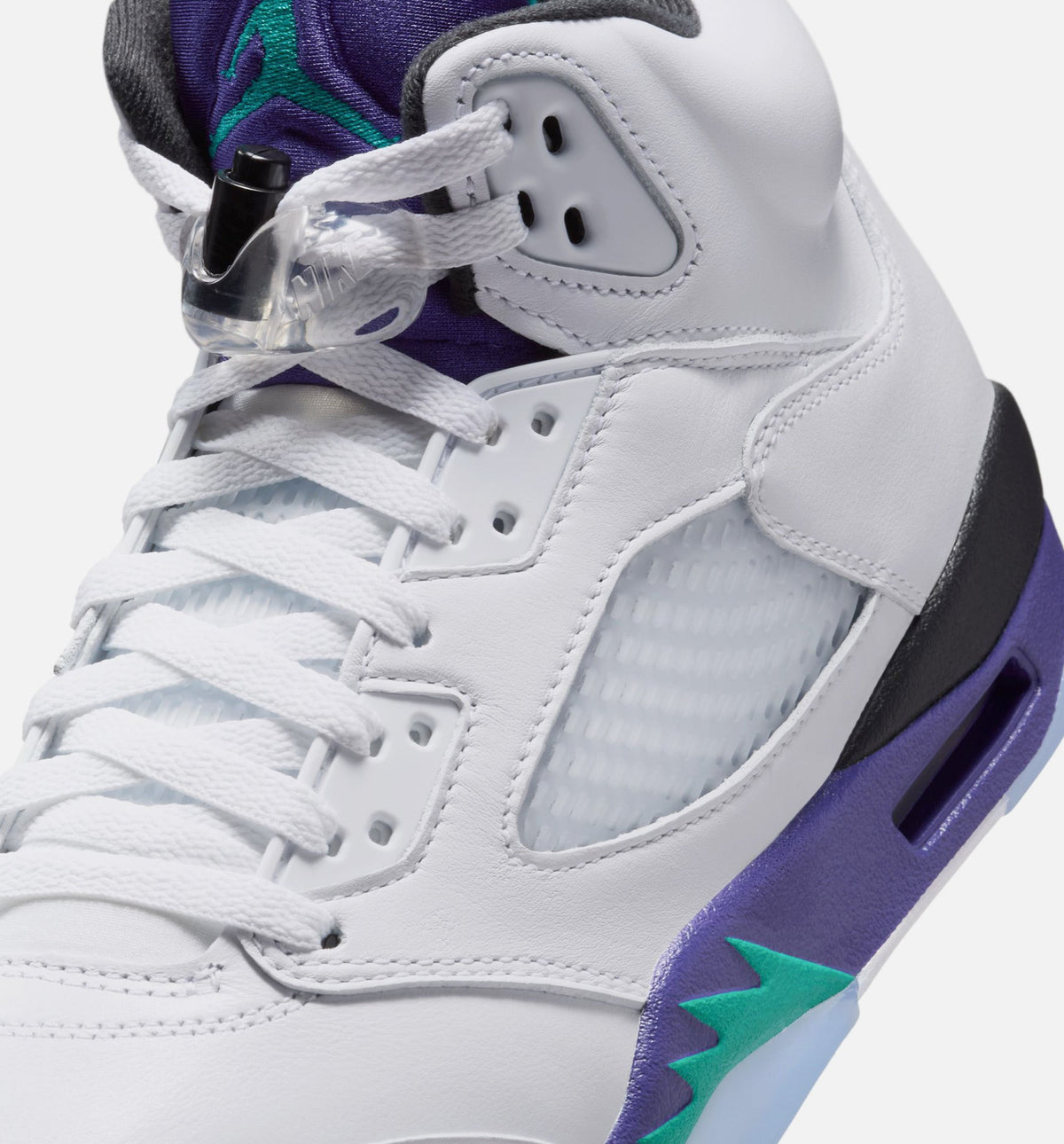Air Jordan 5 Retro Grape Men's Shoes - White/New Emerald/Grape Ice/Black