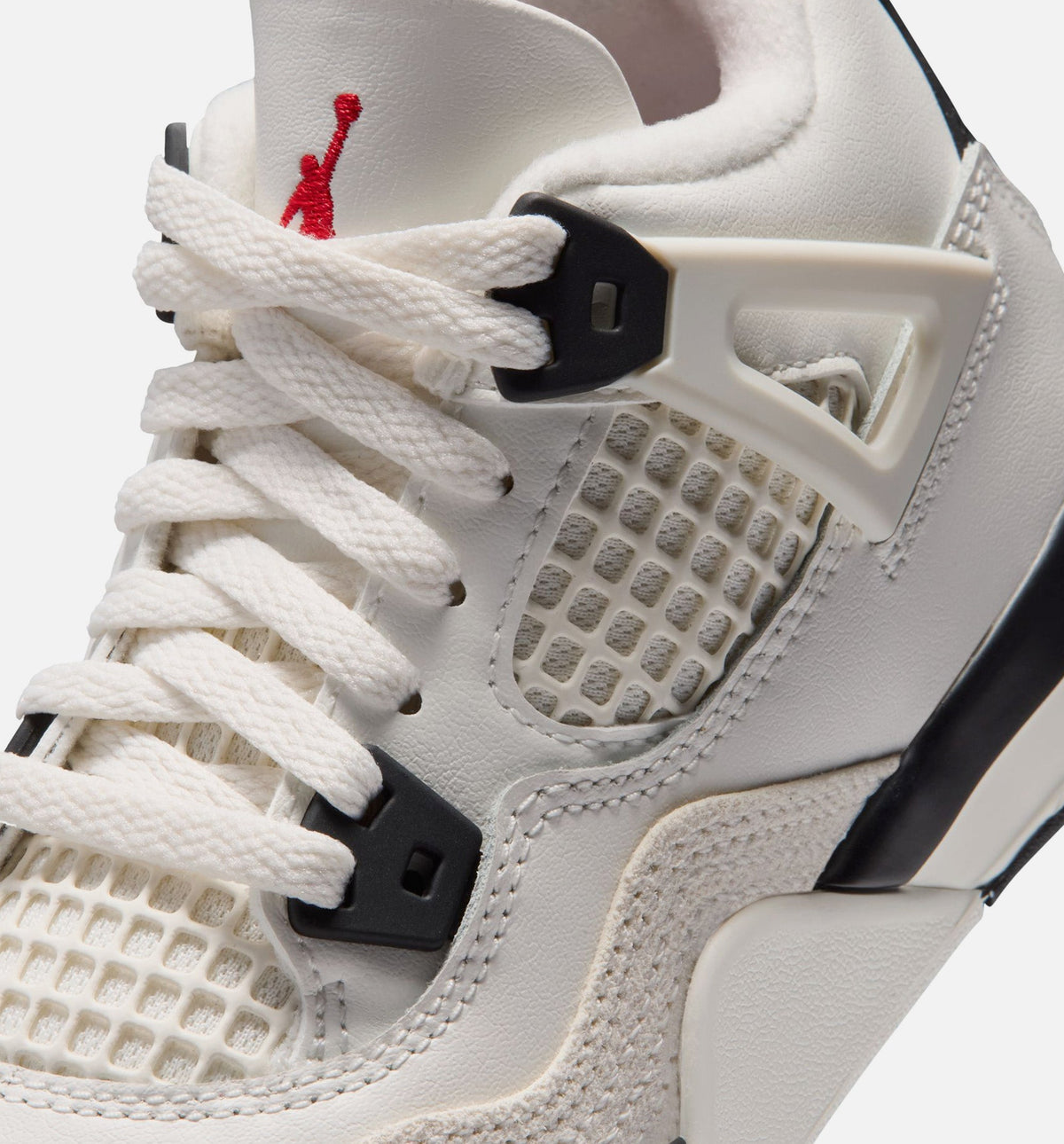 Air Jordan 4 Retro Flight Club Preschool Shoes - Sail/Black/University Red