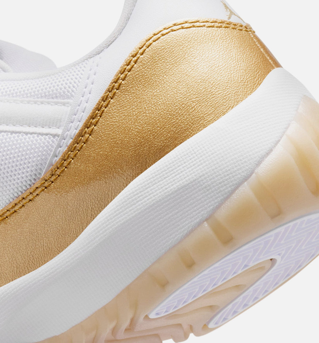 Air Jordan 11 Retro Low Mother's Day Women's Shoes - White/Metallic Gold/Team Gold