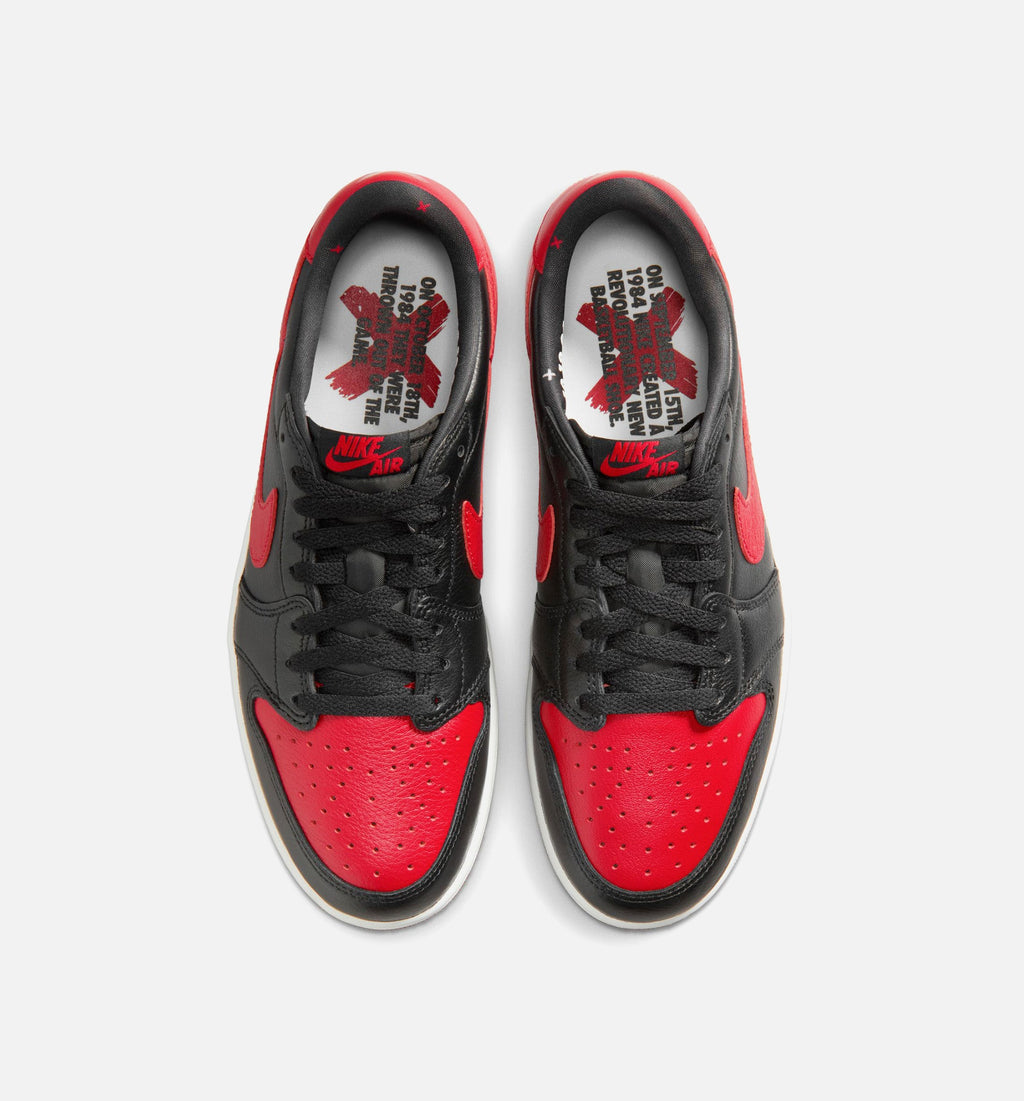Air Jordan 1 Retro Low OG Banned Men's Shoes - Black/Black/Varsity Red/Summit White