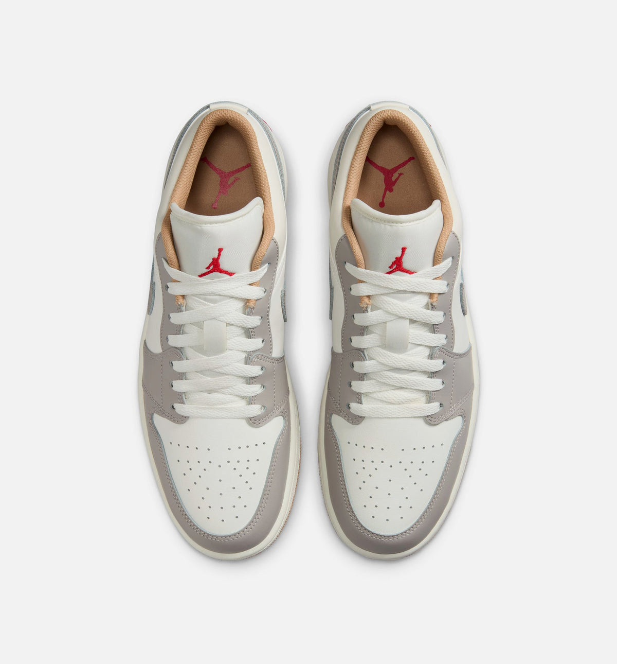 Air Jordan 1 Low Men's Shoes - Sail/Fire Red/College Grey/Hemp