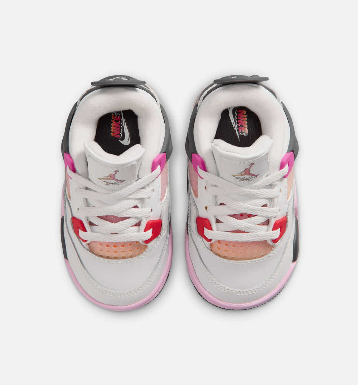 Air Jordan 4 Retro Comic Infant Toddler Shoes - Off-White/Fire Pink/Anthracite