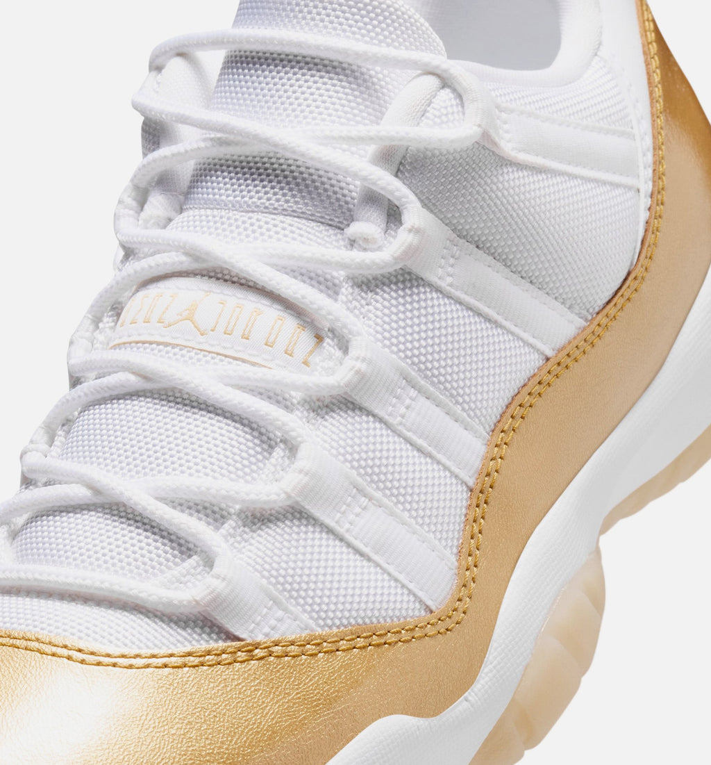 Air Jordan 11 Retro Low Mother's Day Women's Shoes - White/Metallic Gold/Team Gold