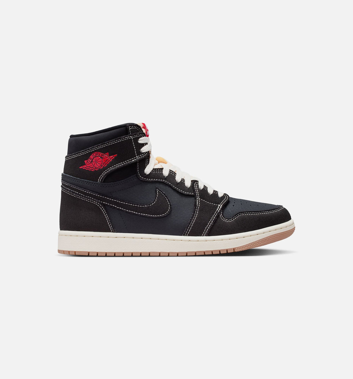 Air Jordan 1 Retro High OG Flight Club Men's Shoes - Black/University Red/Sail/Gum Medium Brown