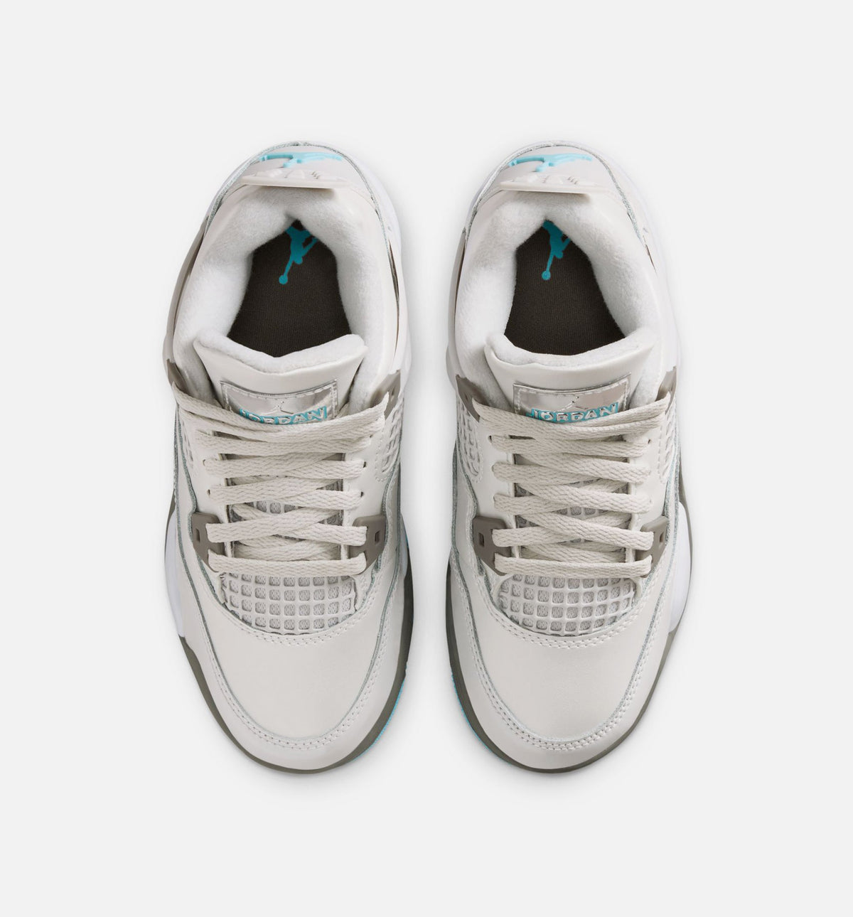 Air Jordan 4 Retro Blue Chill Preschool Shoes - Photon Dust/Blue Chill