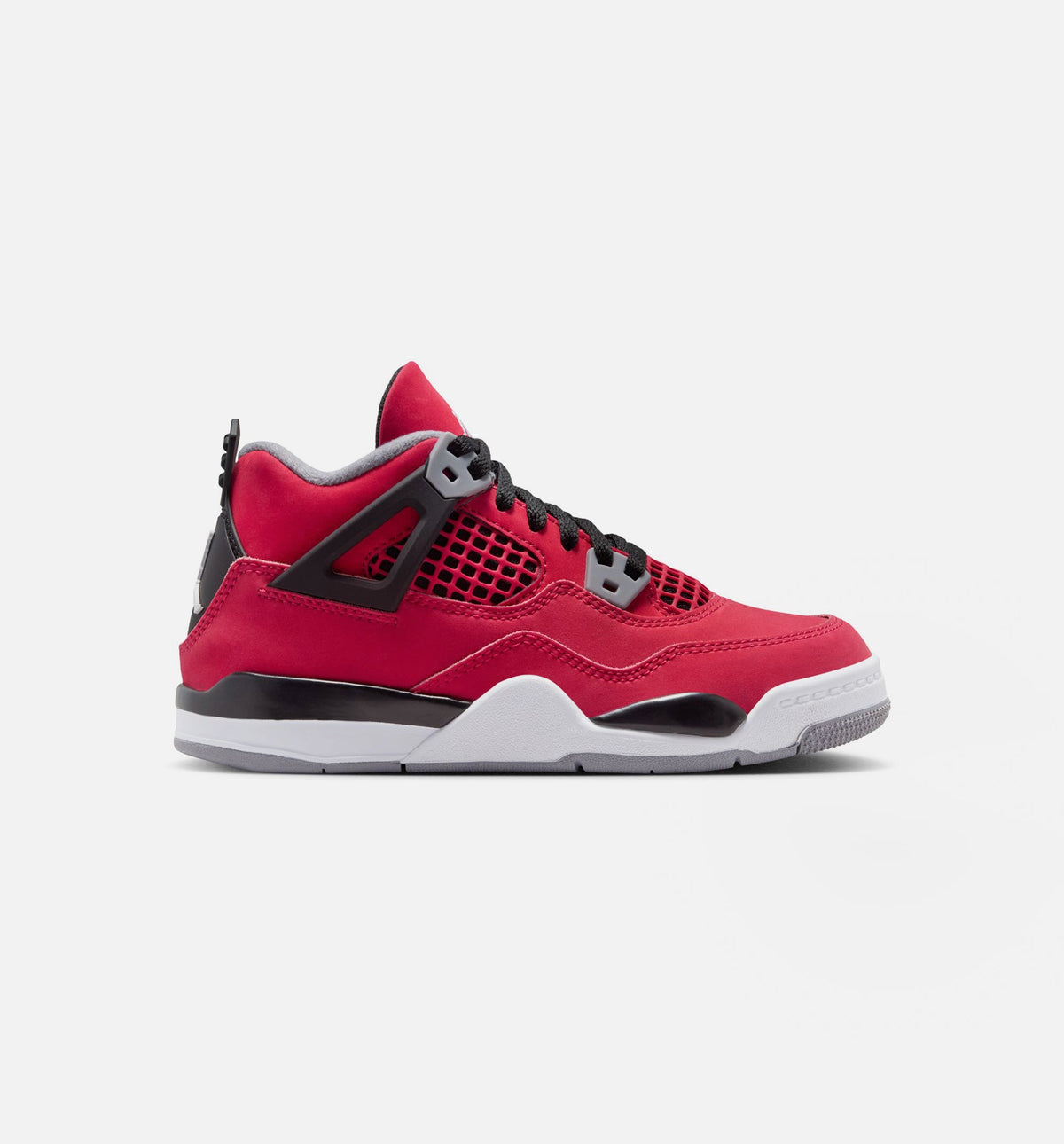 Air Jordan 4 Retro Toro Bravo Preschool Shoes - Fire Red/White/Black/Cement Grey