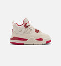 Air Jordan 4 Retro Valentine's Day Infant Toddler Shoes - Pale Ivory/Sierra Red/Tough Red