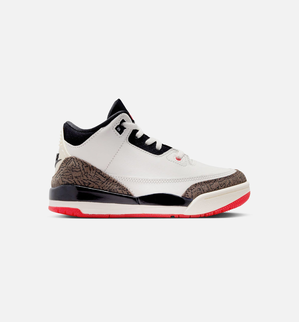 Air Jordan 3 Retro Sail and University Red Preschool Shoes - Sail/Black/University Red/Pale Ivory