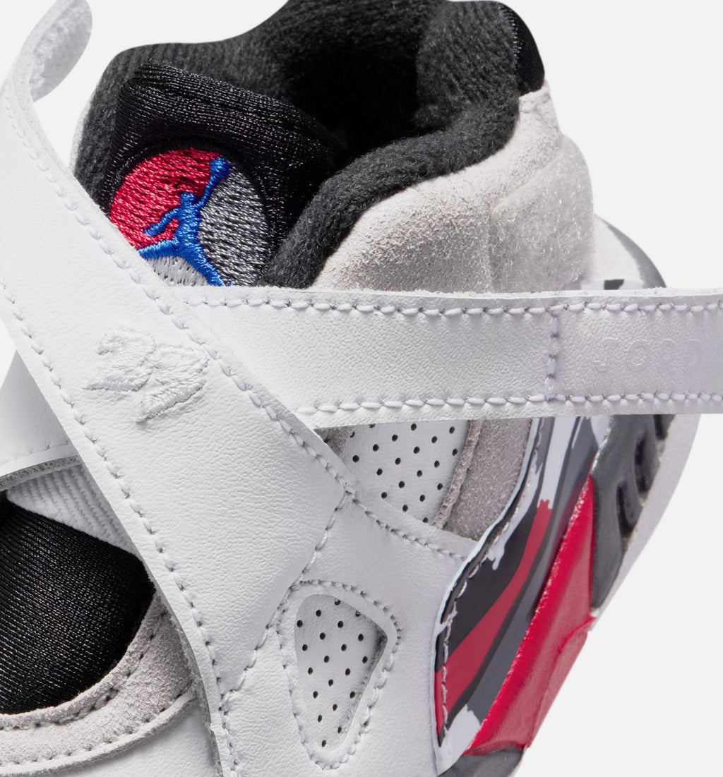 Air Jordan 8 Retro White and True Red Infant & Toddler Shoes - White/Black/True Red
