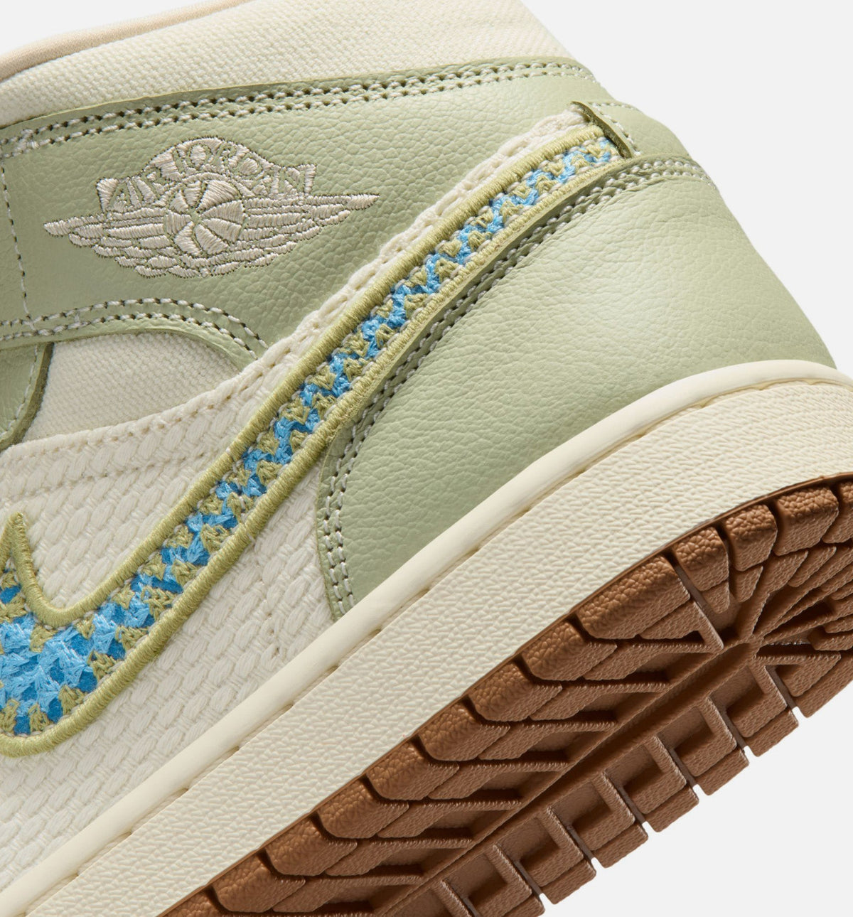 Air Jordan 1 Mid SE Women's Shoes - Olive Aura/Pearl White/Lawn