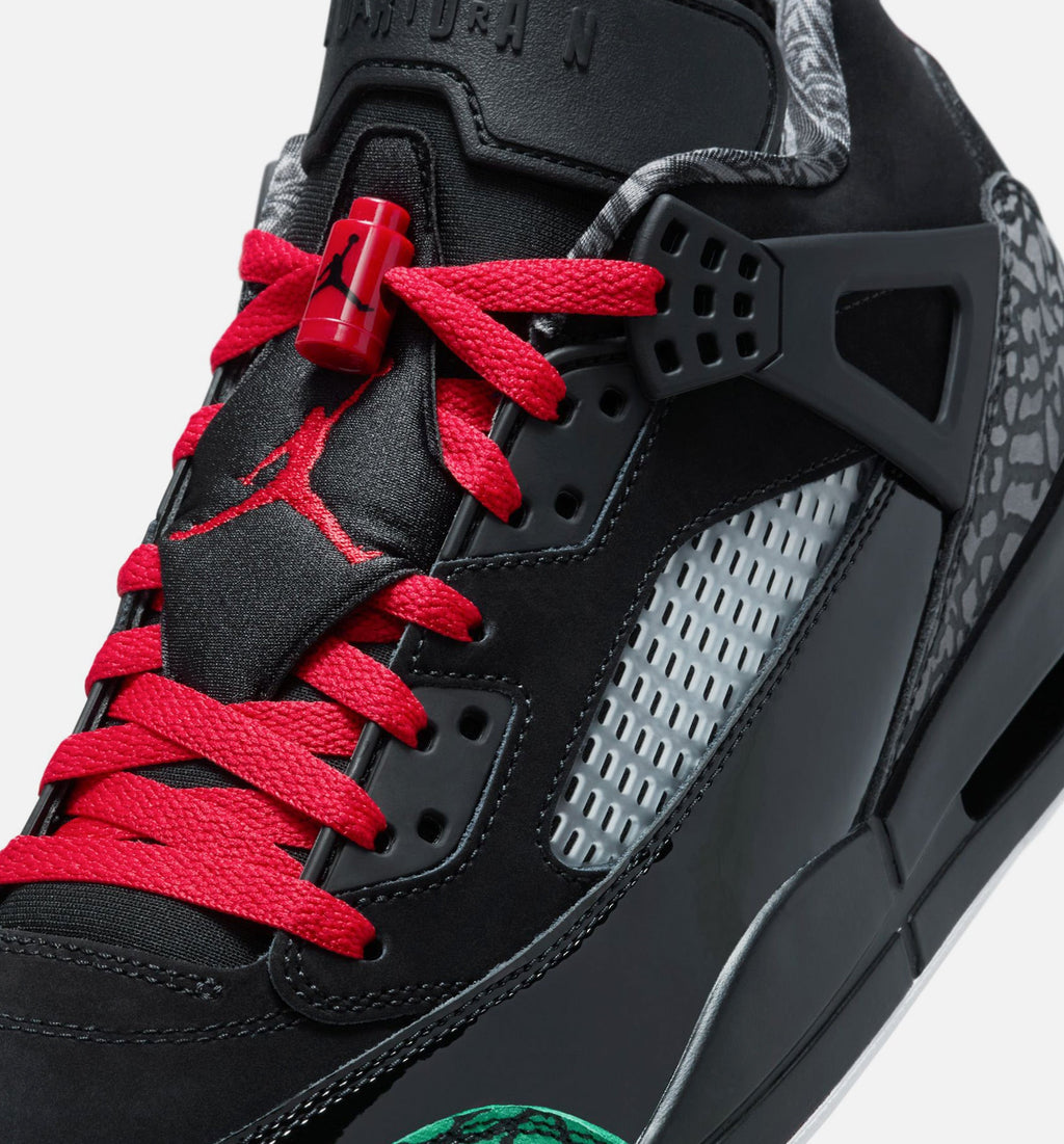 Spizike Low Black & Classic Green Men's Shoes - Black/Classic Green/White/Varsity Red