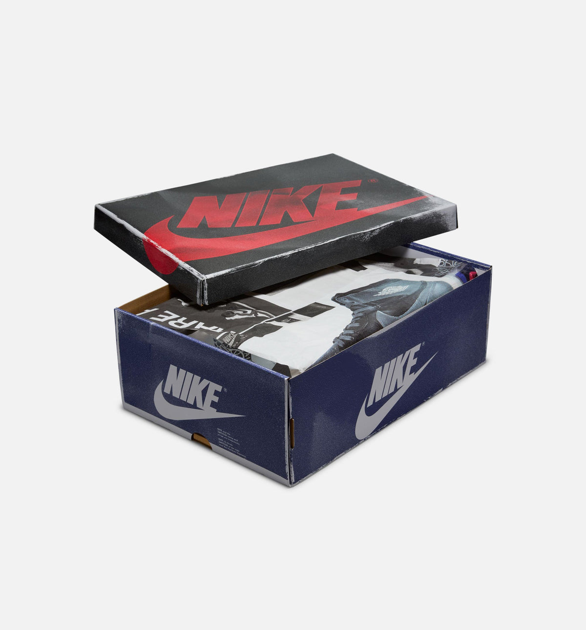Air Jordan 1 Retro High OG Rare Air Men's Shoes - White/Black/Neutral Grey/Deep Royal Blue