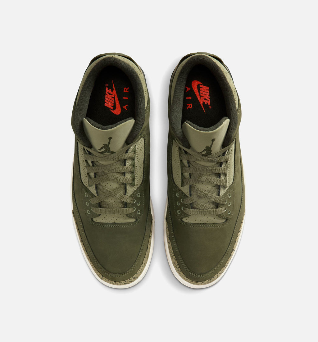 Air Jordan 3 Retro Medium Olive Men's Shoes - Medium Olive/Sequoia/Neutral Olive/Sail/Total Crimson