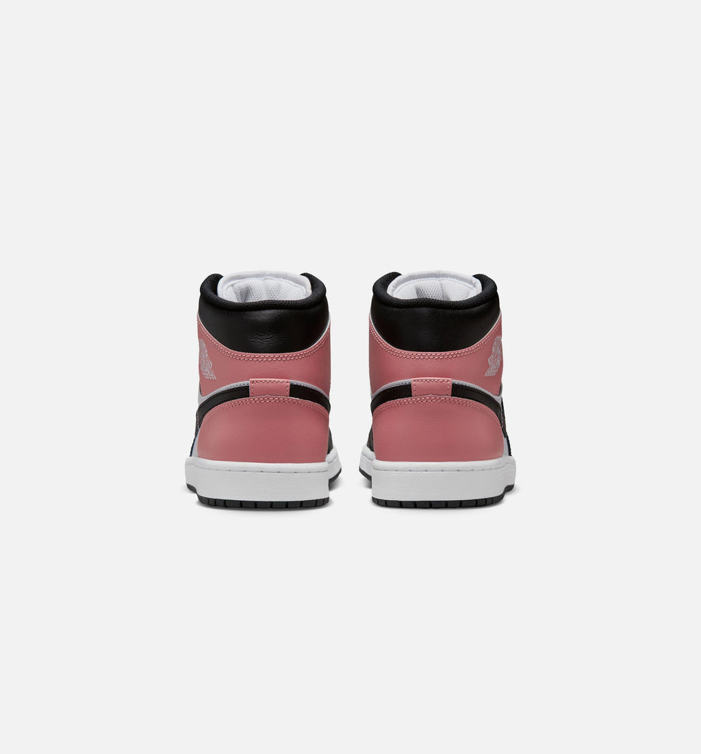 Air Jordan 1 Mid Men's Shoes - White/Rust Pink/Black