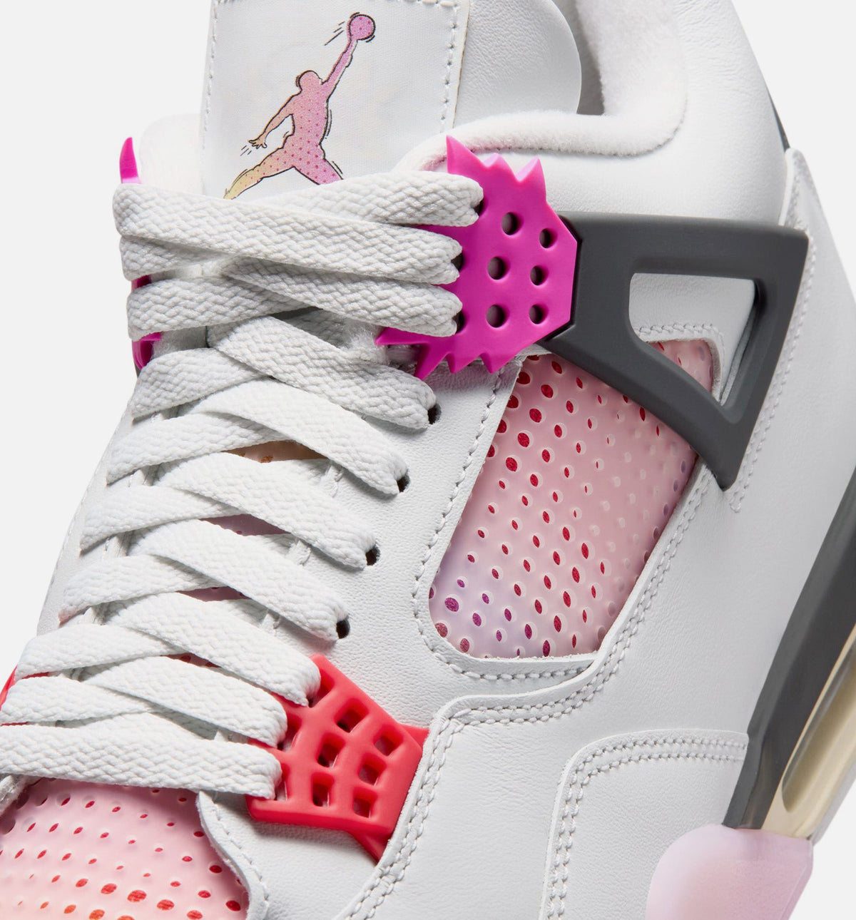 Air Jordan 4 Retro Comic Men's Shoes - Off-White/Fire Pink/Anthracite